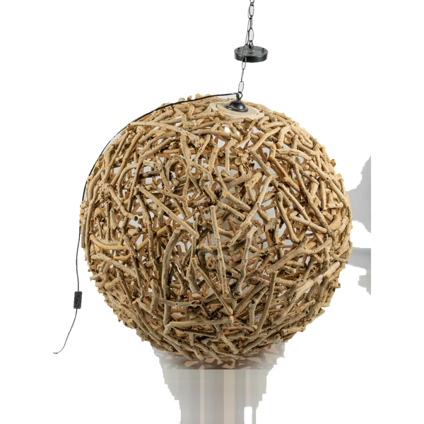 Natural rattan ball pendant lamp shade